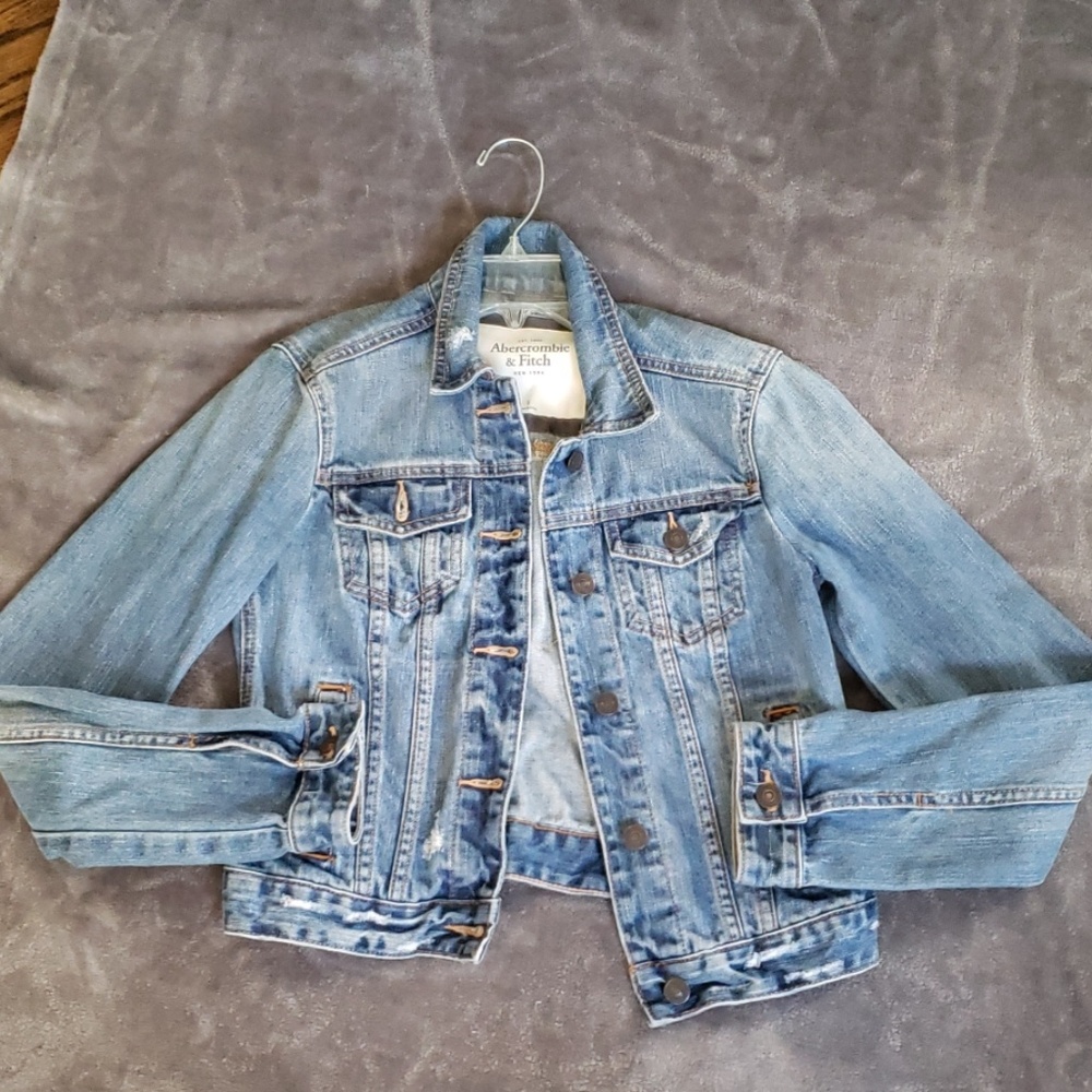 Abercrombie & Fitch Distressed Jean Jacket